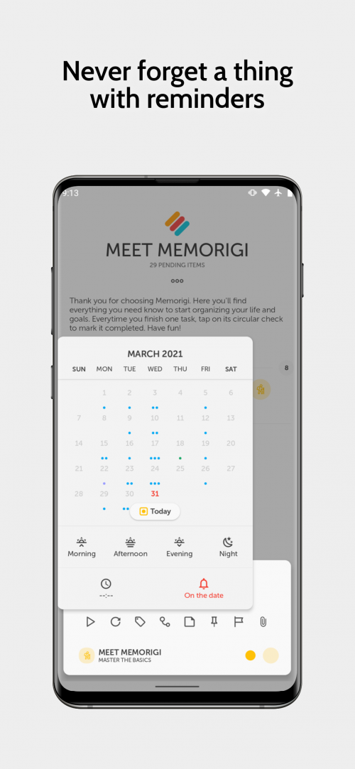 Напомни через 5. Memorigi Скриншот. Календарь с напоминанием приложение. Memorigi. VUEJS task Calendar.