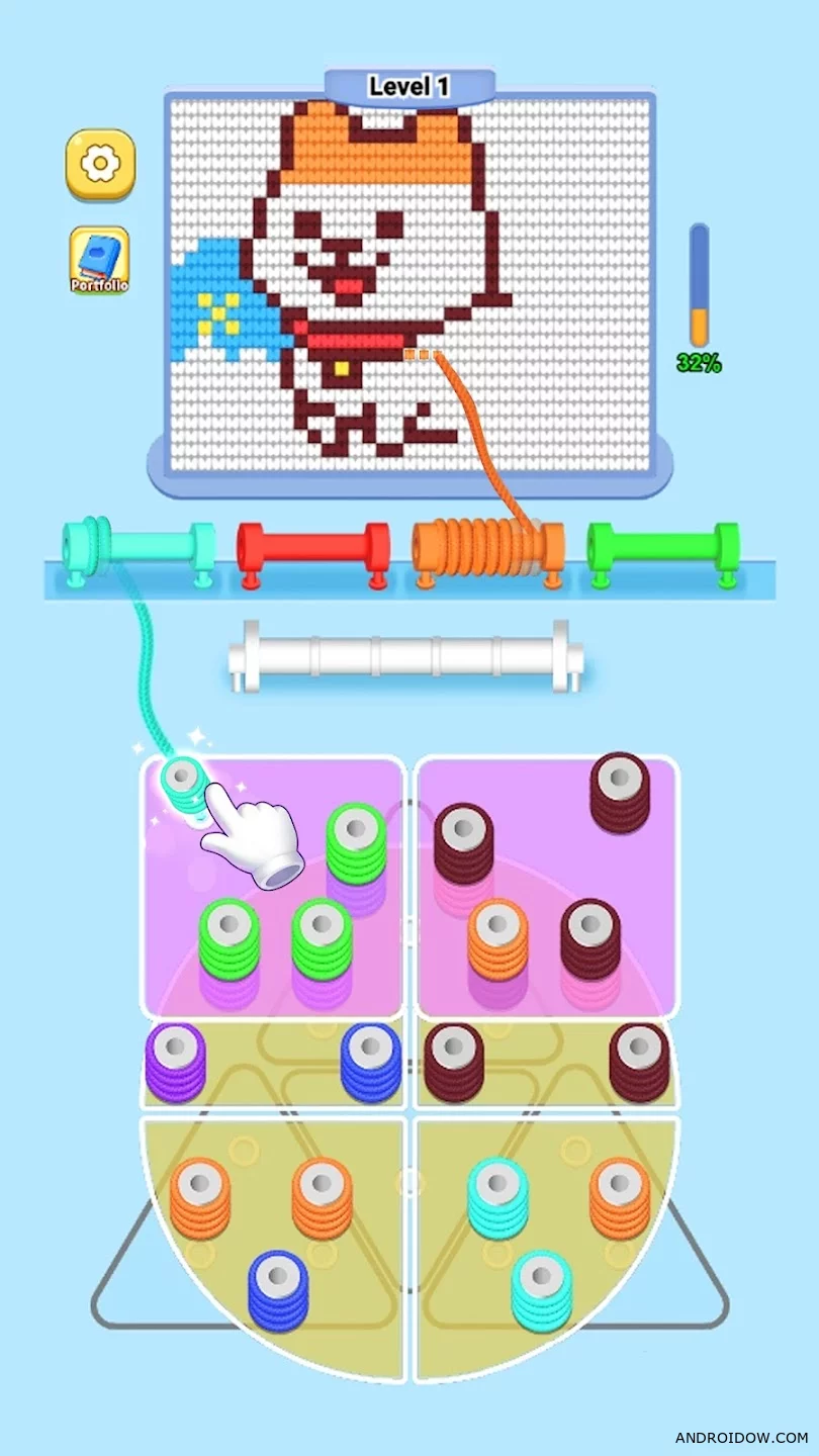 Взлом Wool Sort Мод (Все открыто, Без рекламы)